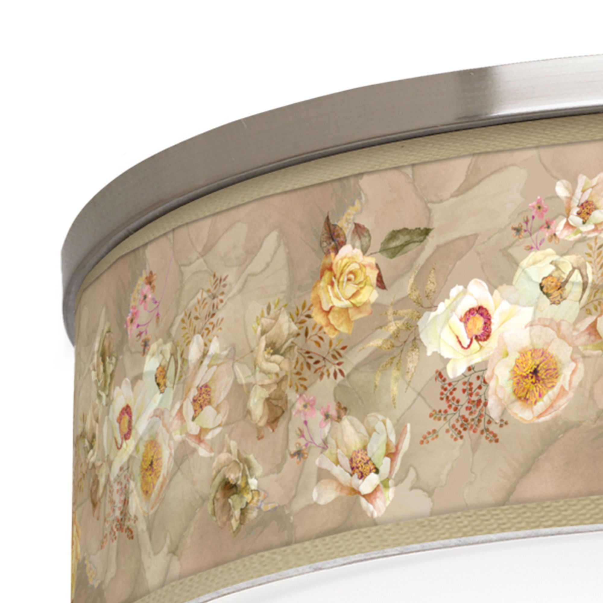 Image 2 Floral Spray Giclee Nickel 20 1/4" Wide Ceiling Light more views