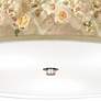Floral Spray Giclee Nickel 20 1/4" Wide Ceiling Light