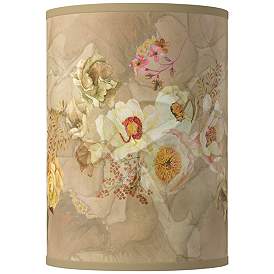 Image1 of Floral Spray Giclee Round Cylinder Lamp Shade 8x8x11 (Spider)