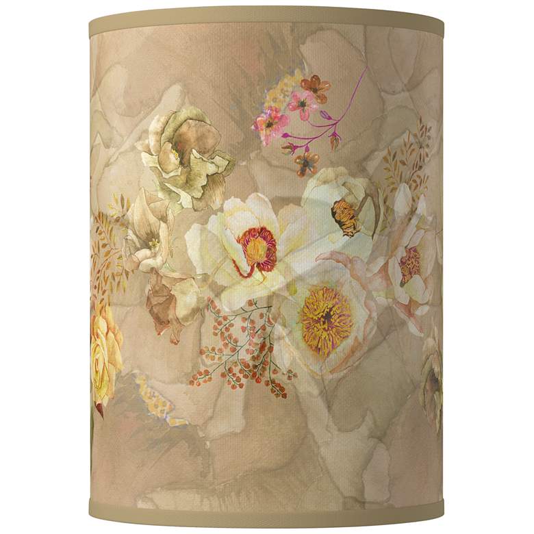 Image 1 Floral Spray Giclee Round Cylinder Lamp Shade 8x8x11 (Spider)