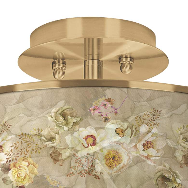 Image 2 Floral Spray Gold 14" Wide Ceiling Light more views
