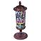 Floral Tiffany Style Glass Cylinder Lamp
