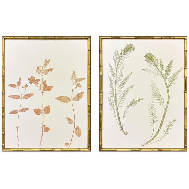 Image 1 Floral Trace I 19"W x 25"H Framed Art Set of 2