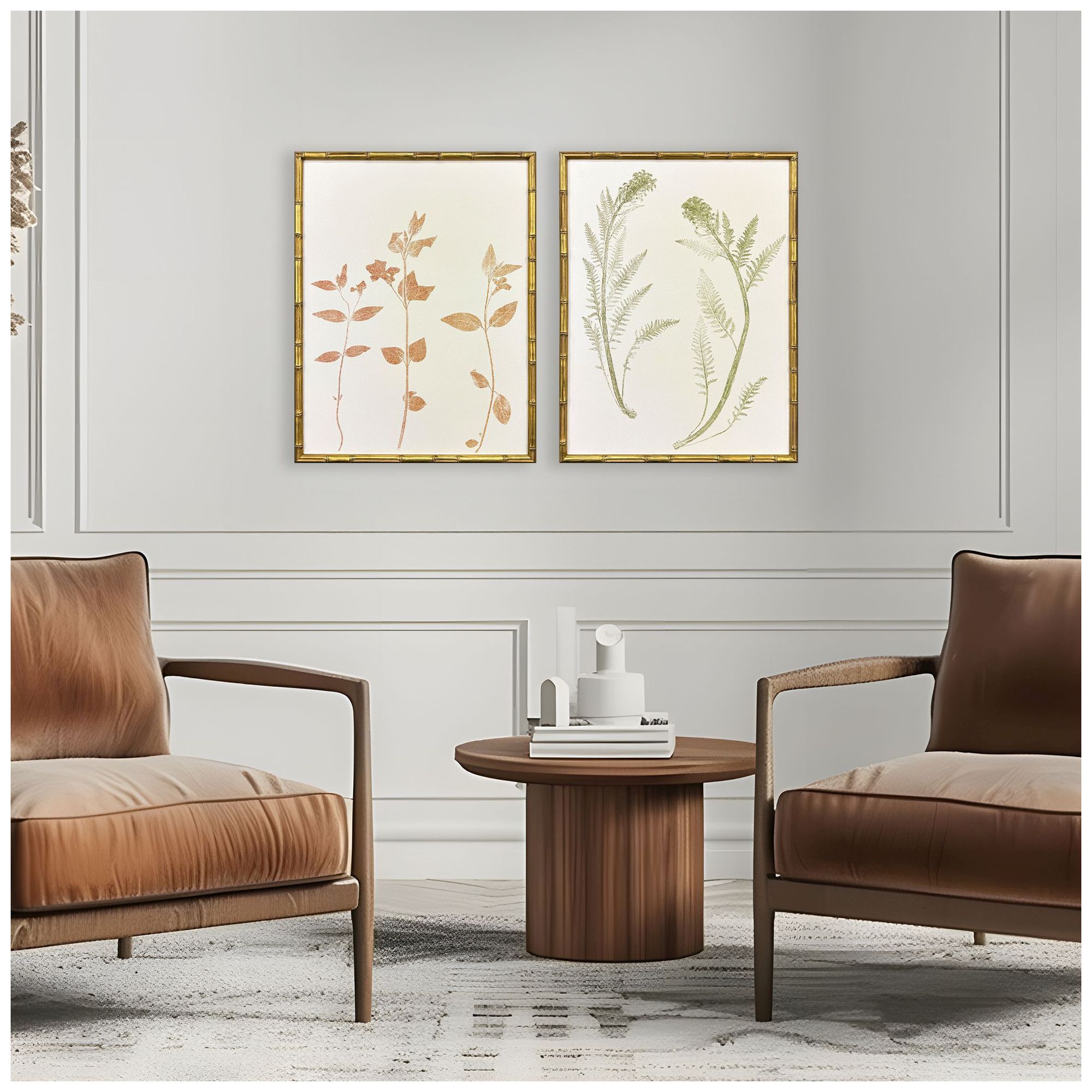 Image 4 Floral Trace I 19"W x 25"H Framed Art Set of 2 more views