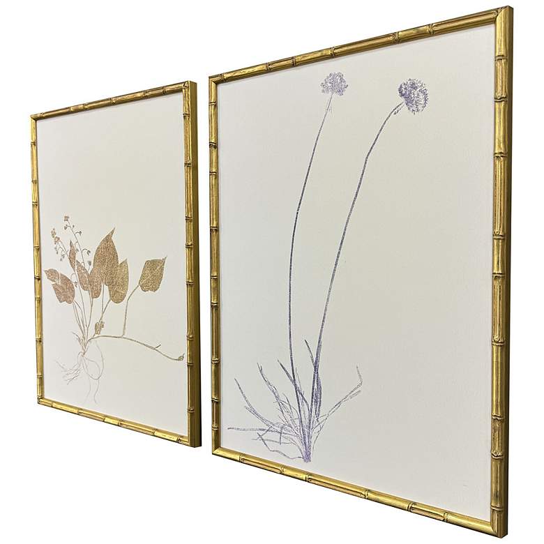 Image 2 Floral Trace II 19"W x 25"H Framed Art Set of 2 more views