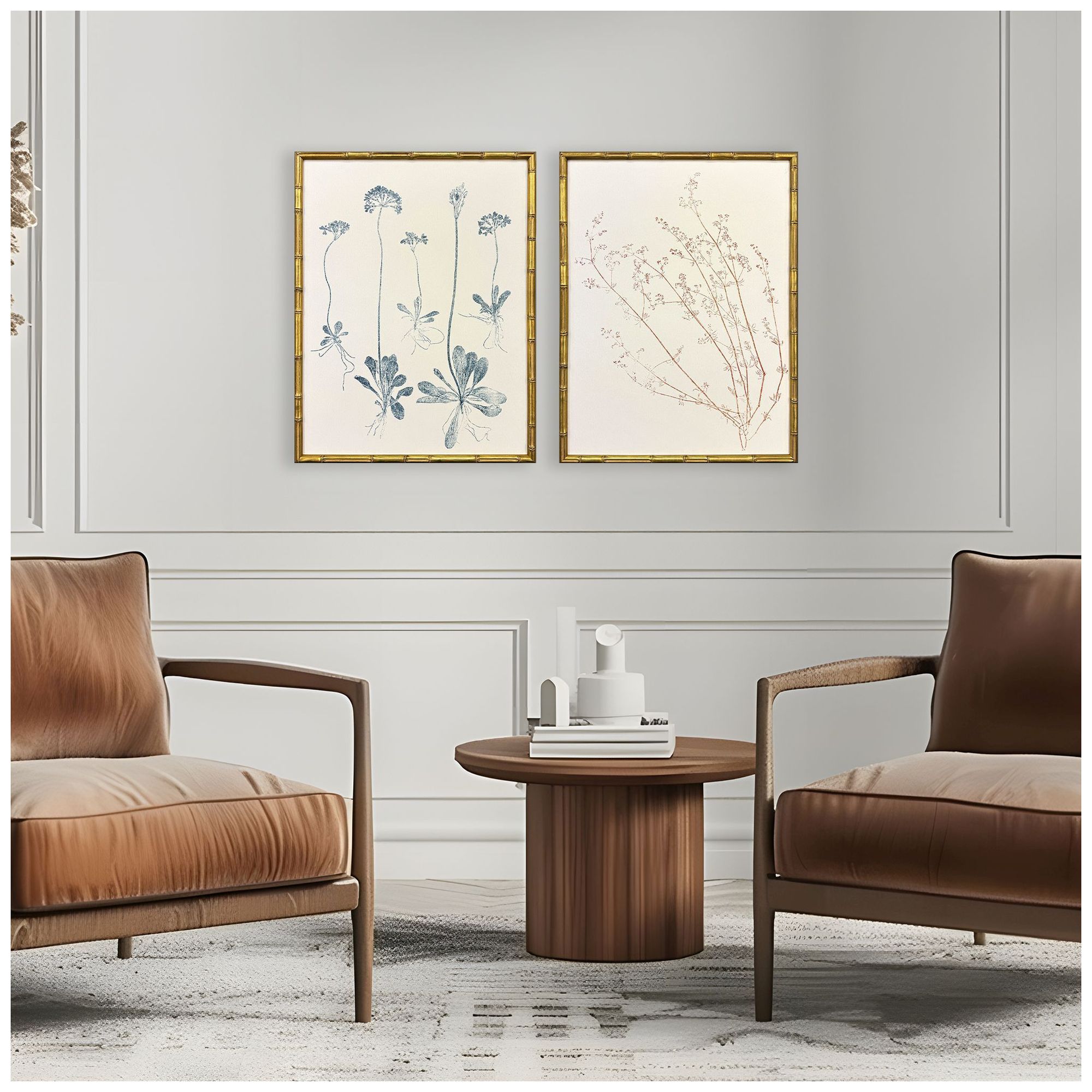 Image 4 Floral Trace III 19"W x 25"H Framed Art Set of 2 more views