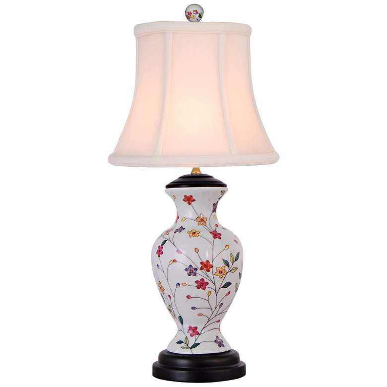 Image 1 Floral Vase Petite Porcelain Table Lamp