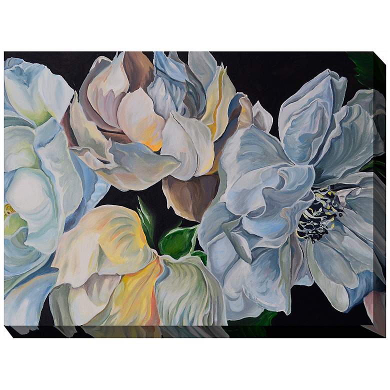 Image 2 Floral Waltz 40" Wide All-Weather Outdoor Canvas Wall Art
