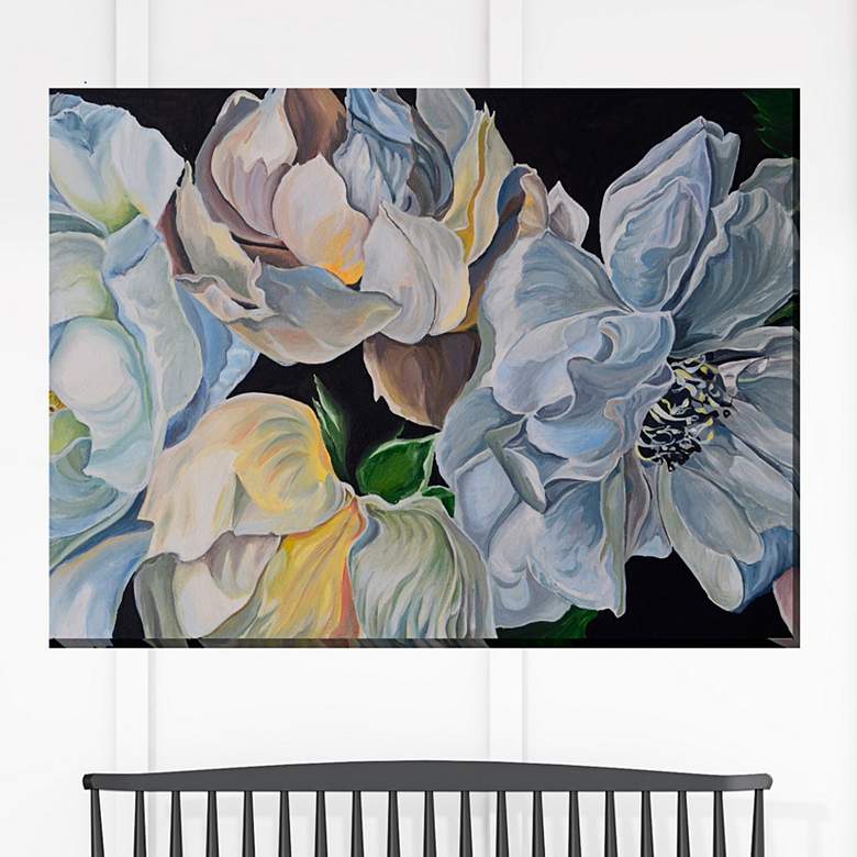 Image 1 Floral Waltz 40" Wide All-Weather Outdoor Canvas Wall Art