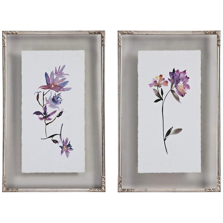 Image 1 Floral Watercolors 2-Piece 31 1/4 inch High Frame Wall Art Set