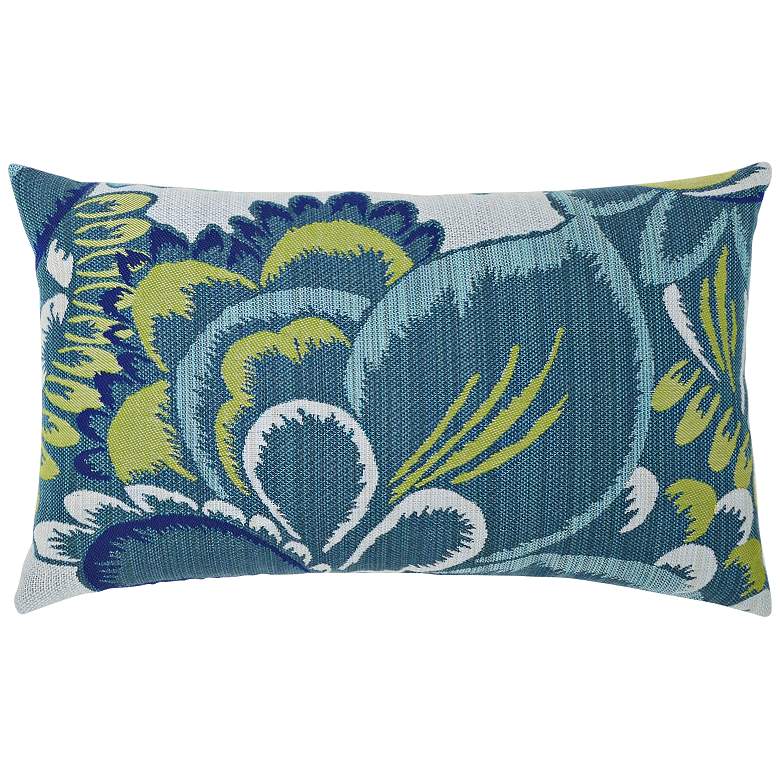 Image 1 Floral Wave 20"x12" Lumbar Indoor-Outdoor Pillow