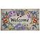 Floral Welcome 31" Wide Recycled Rubber Door Mat