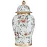 Floral White &#38; Gold Ginger Jar