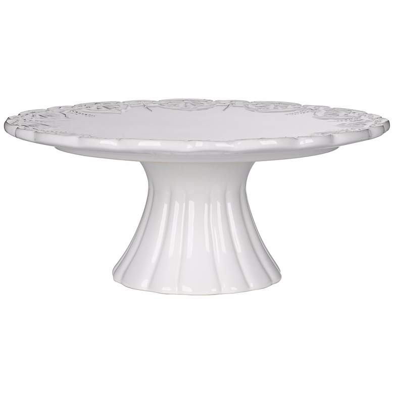 Image 1 Floral White Cake Stand