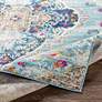 Thumbnail4 of Floransa FSA-2300 6'7"x9' Light Blue and Navy Area Rug more views