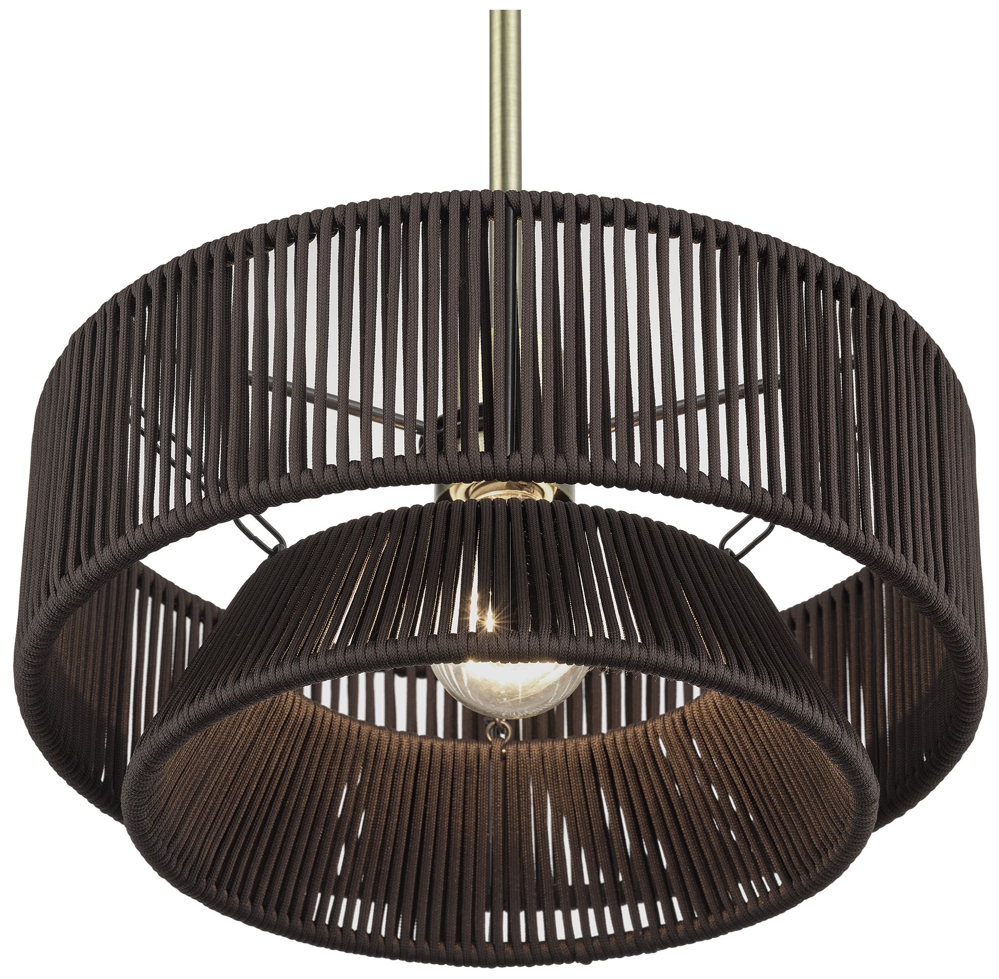 Image 6 Florell 1 Light Antique Brass Pendant more views