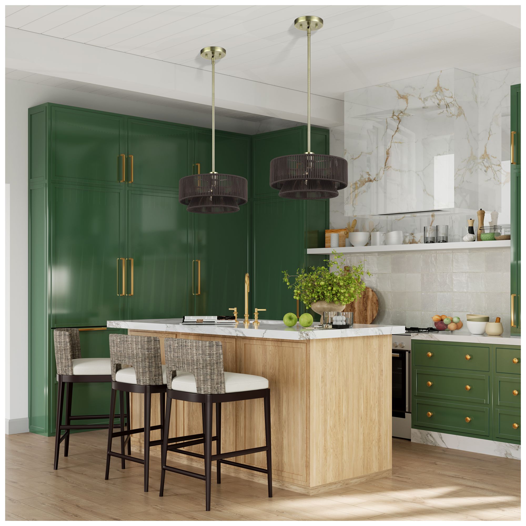 Florell 1 Light Antique Brass Pendant