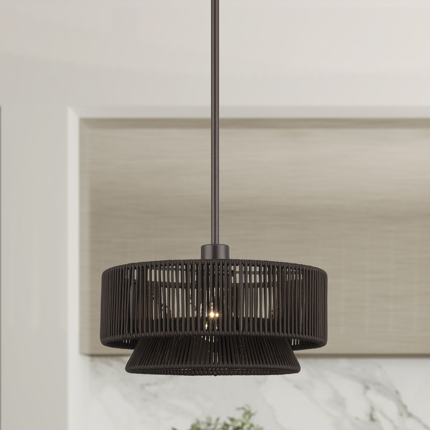 Florell 1 Light English Bronze Pendant