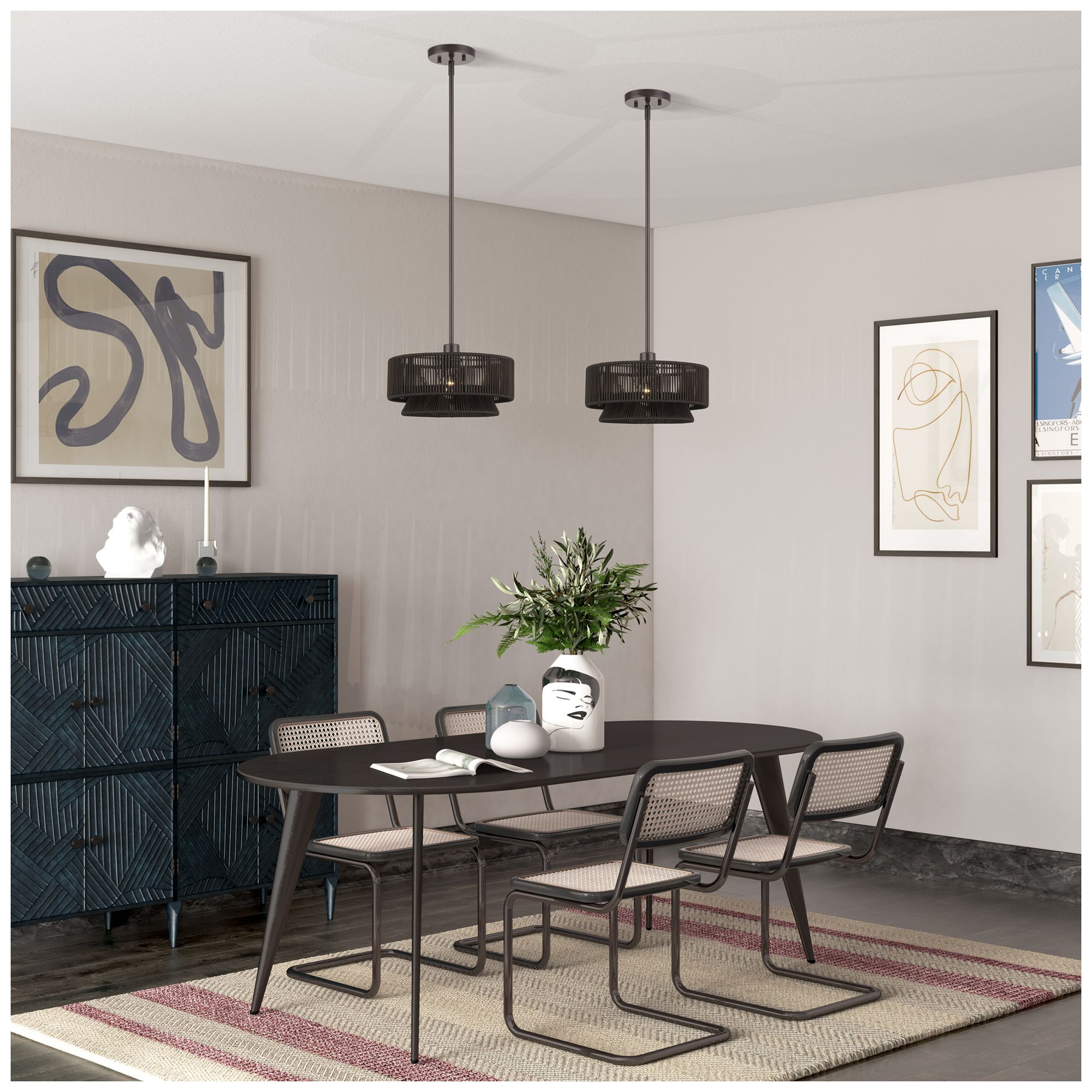 Florell 1 Light English Bronze Pendant