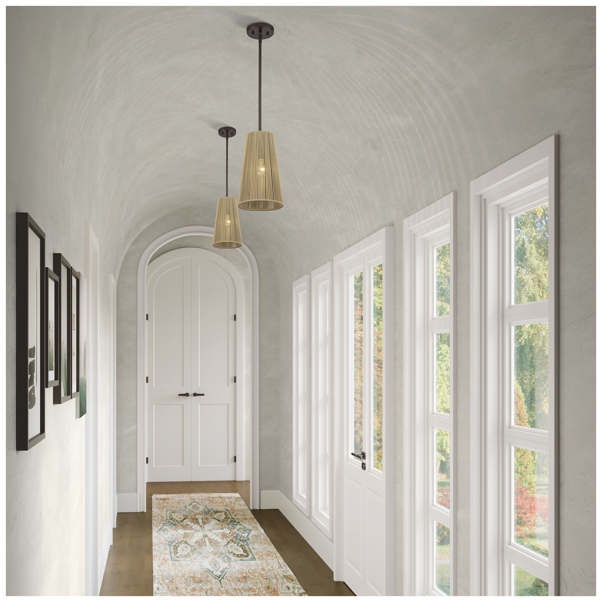 Florell 1 Light English Bronze Pendant