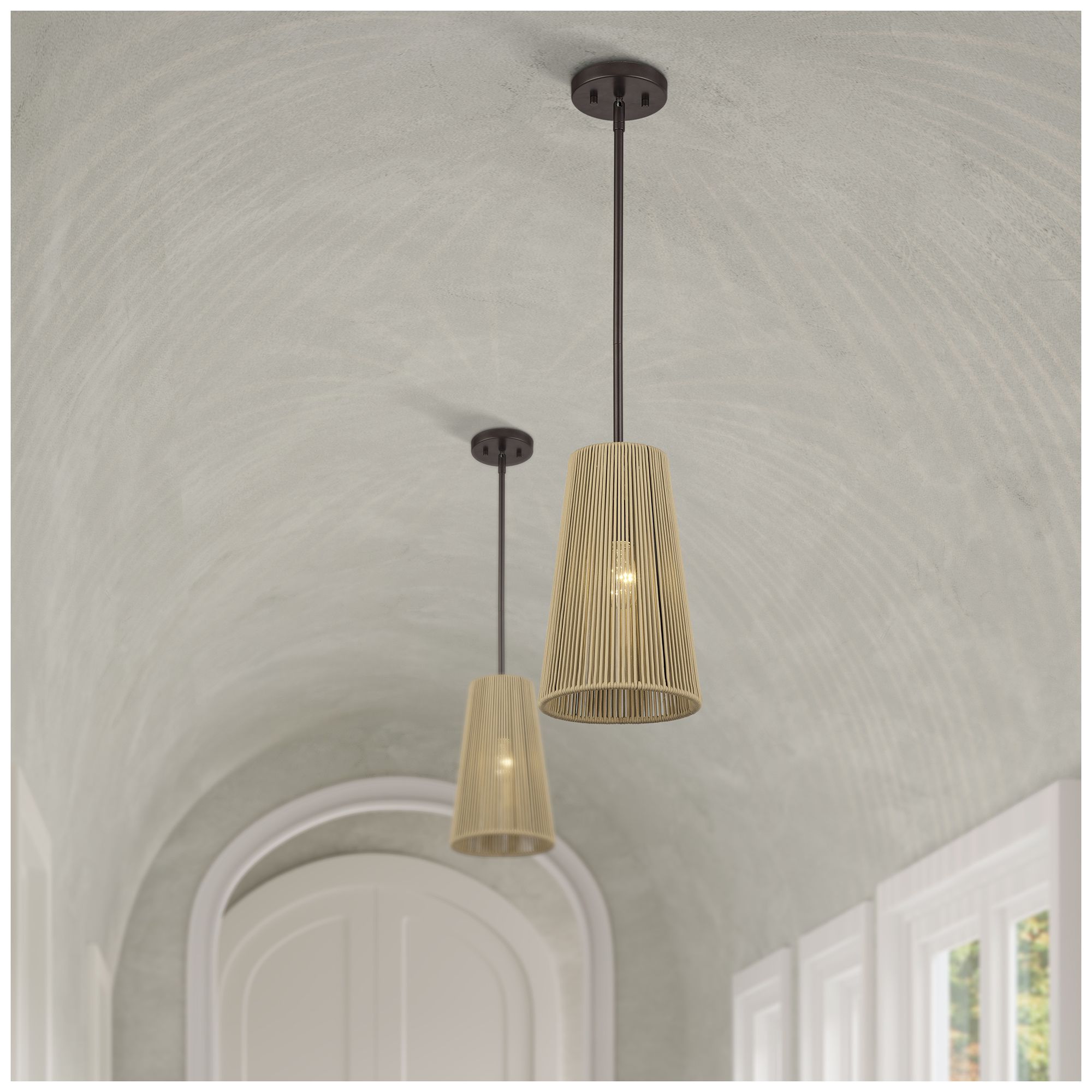 Florell 1 Light English Bronze Pendant