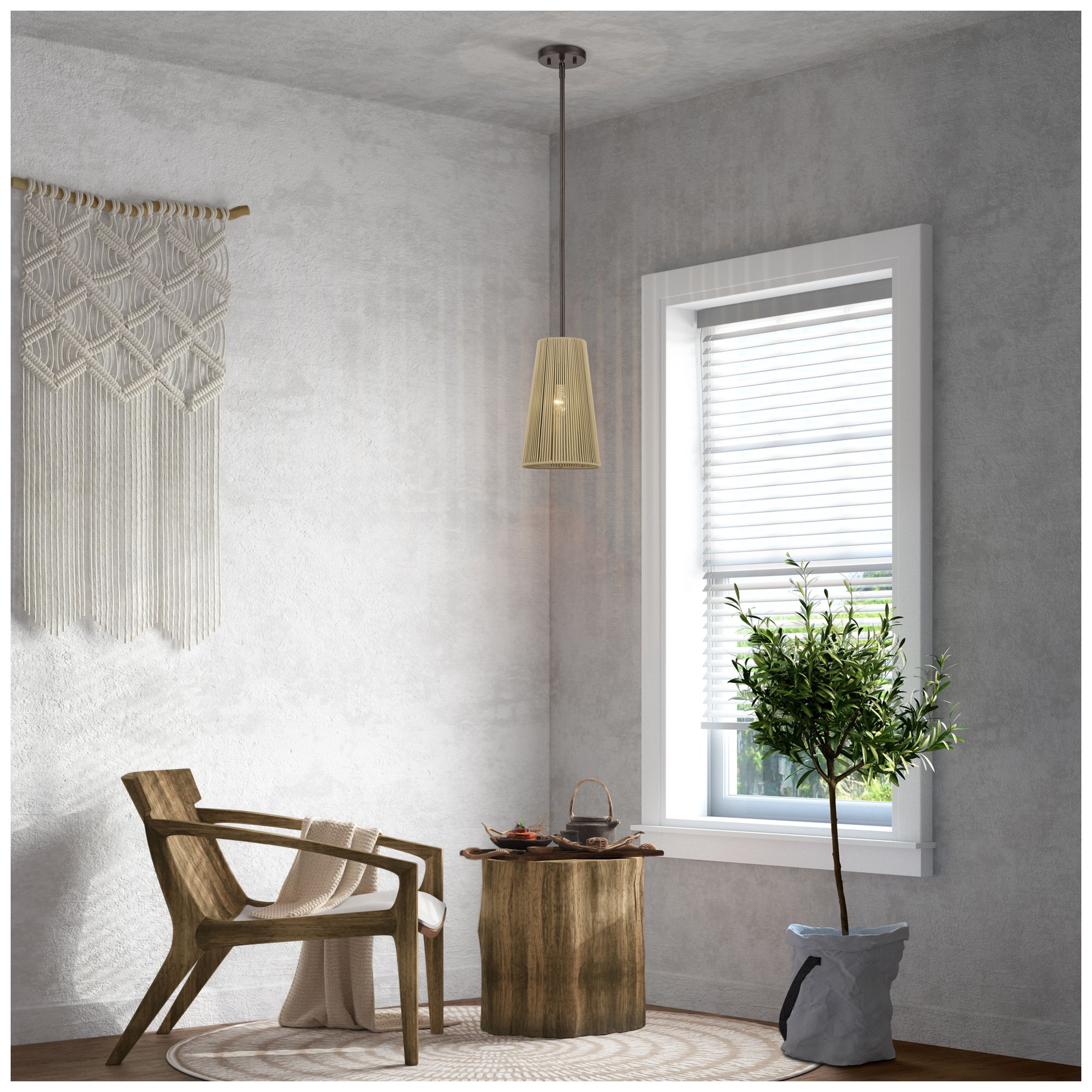 Florell 1 Light English Bronze Pendant