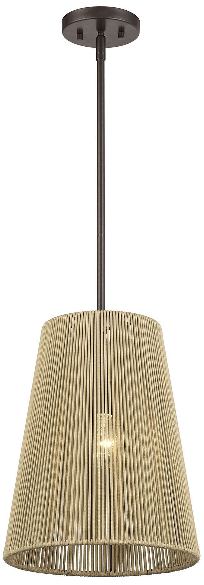 Image 4 Florell 1 Light English Bronze Pendant more views