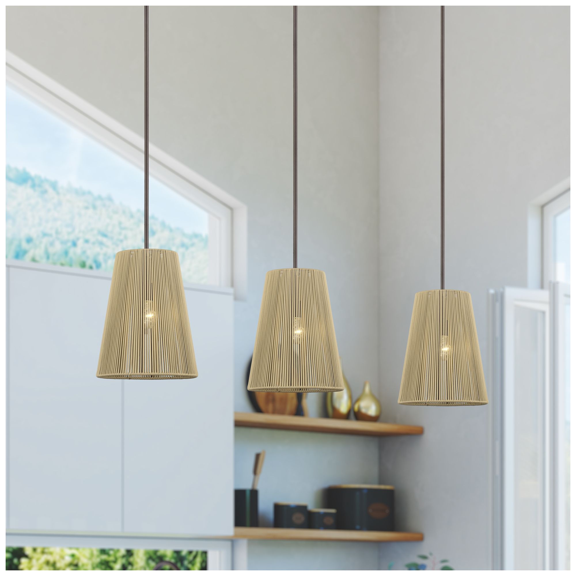 Florell 1 Light English Bronze Pendant