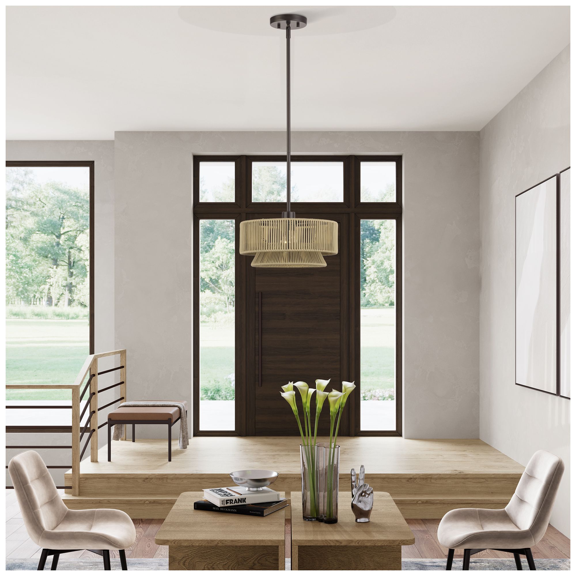 Florell 1 Light English Bronze Pendant