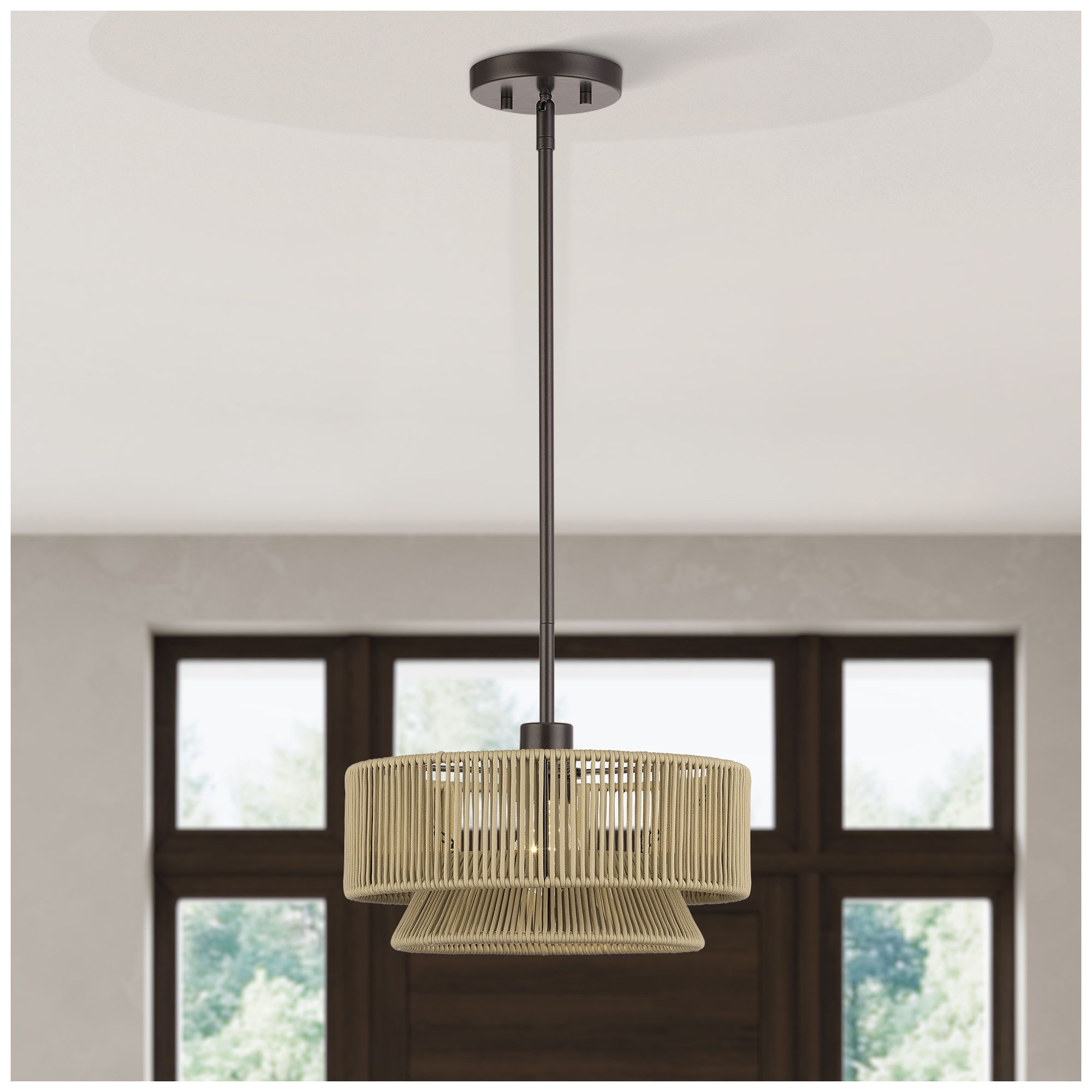 Florell 1 Light English Bronze Pendant