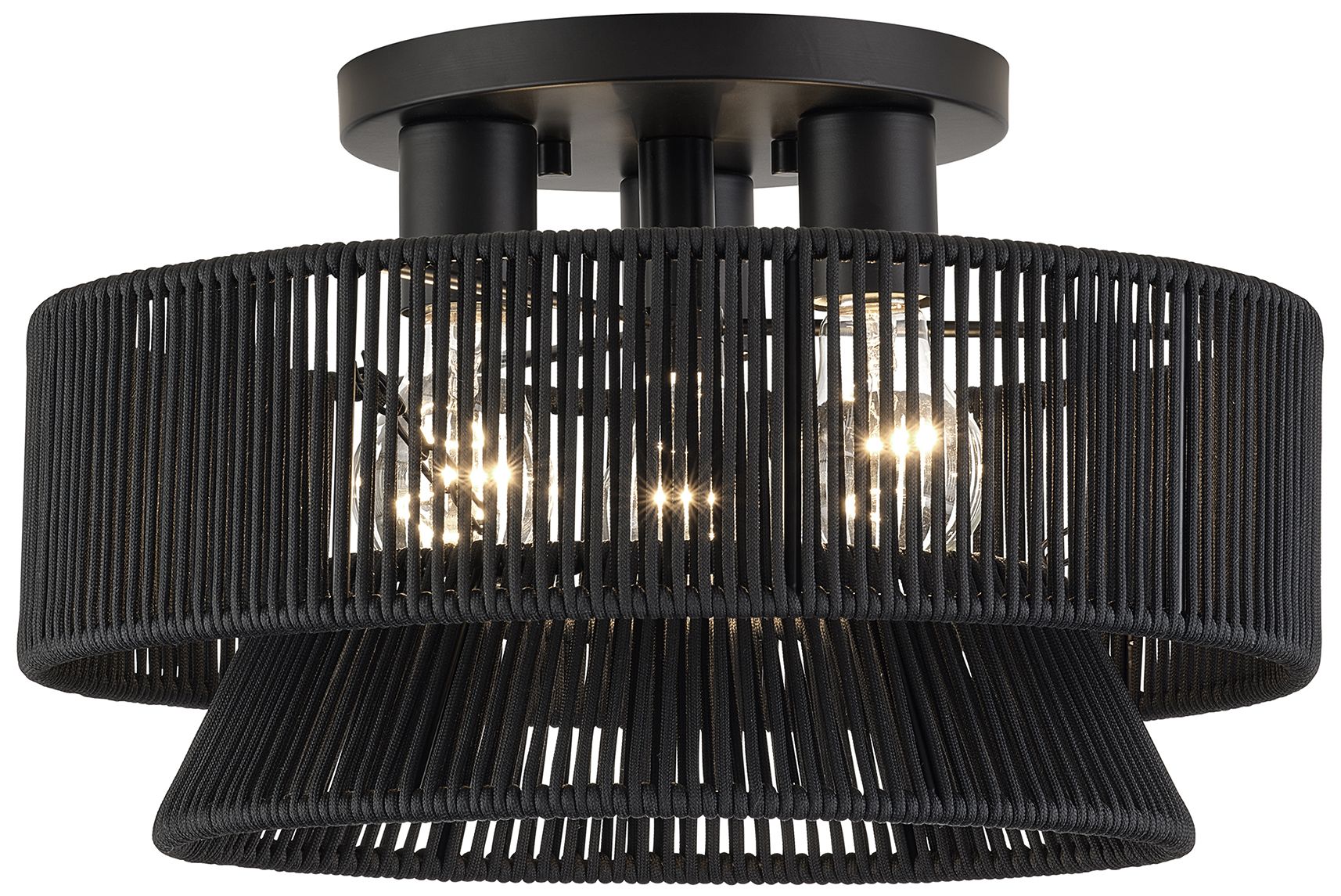 Image 3 Florell 3 Light Black Large Semi-Flush more views