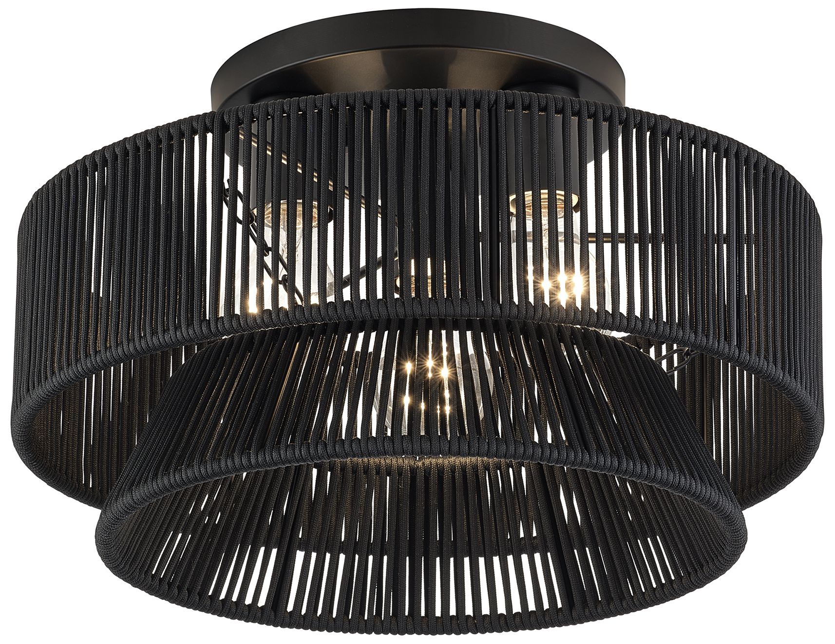 Image 5 Florell 3 Light Black Large Semi-Flush more views