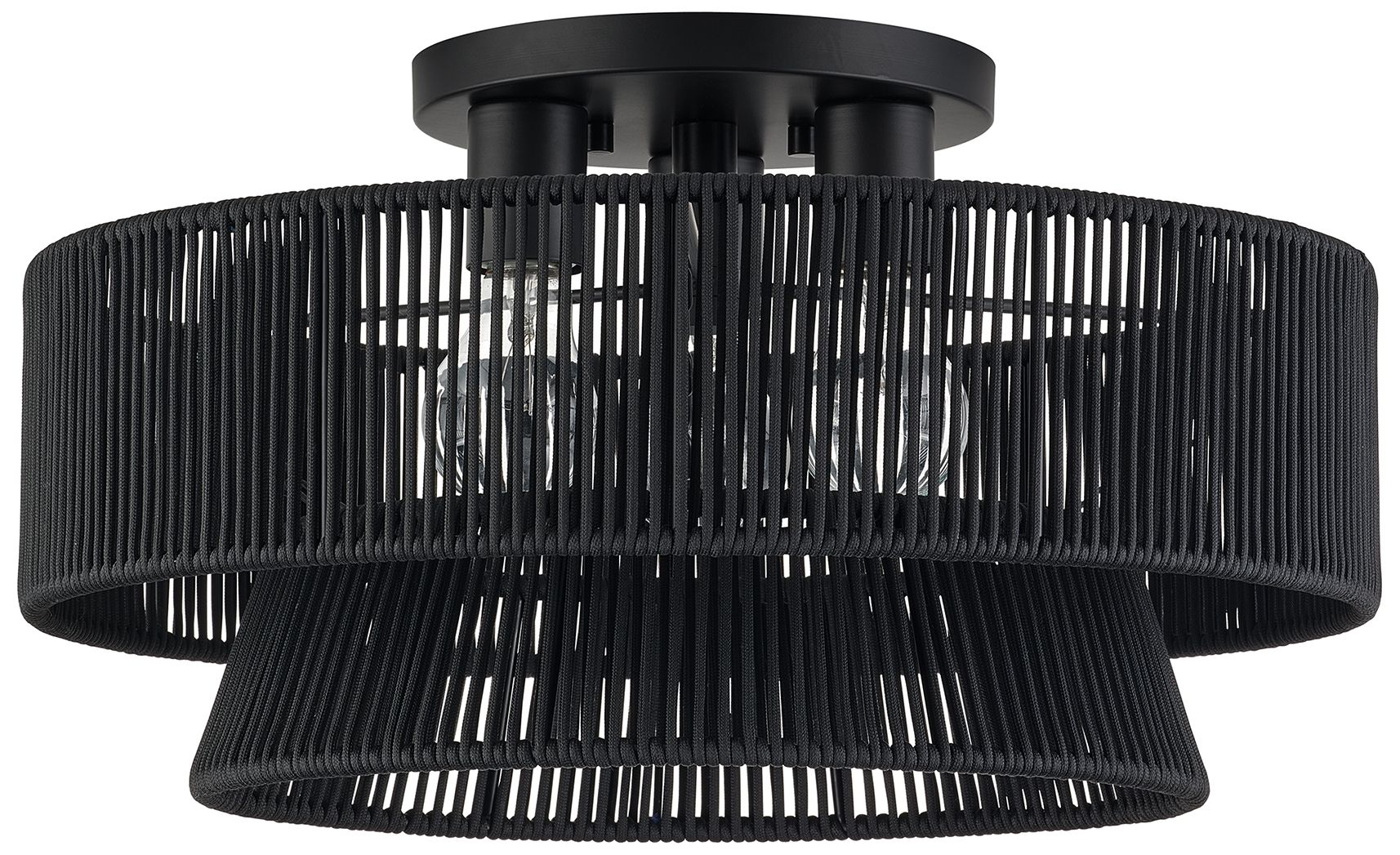 Image 3 Florell 3 Light Black Large Semi-Flush more views