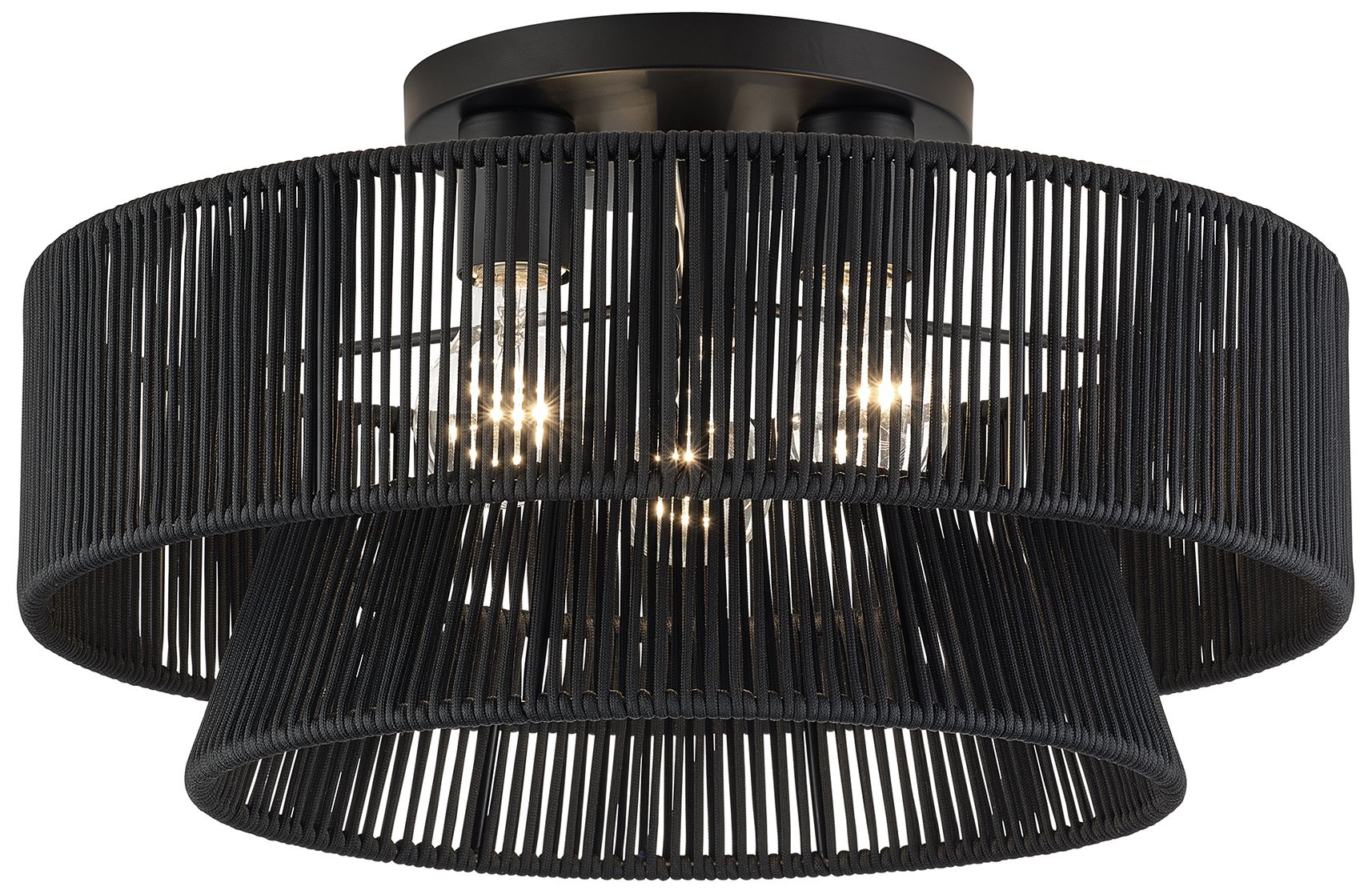 Image 4 Florell 3 Light Black Large Semi-Flush more views