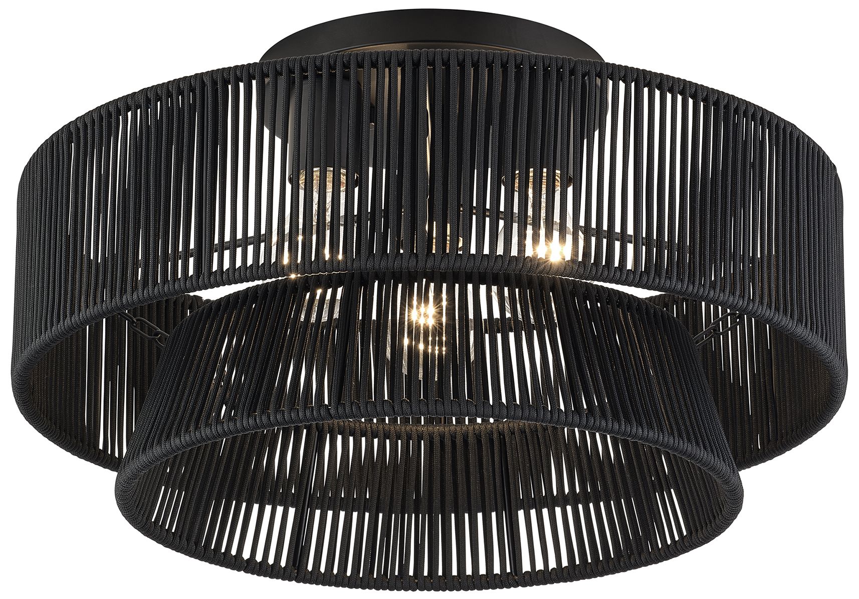 Image 5 Florell 3 Light Black Large Semi-Flush more views