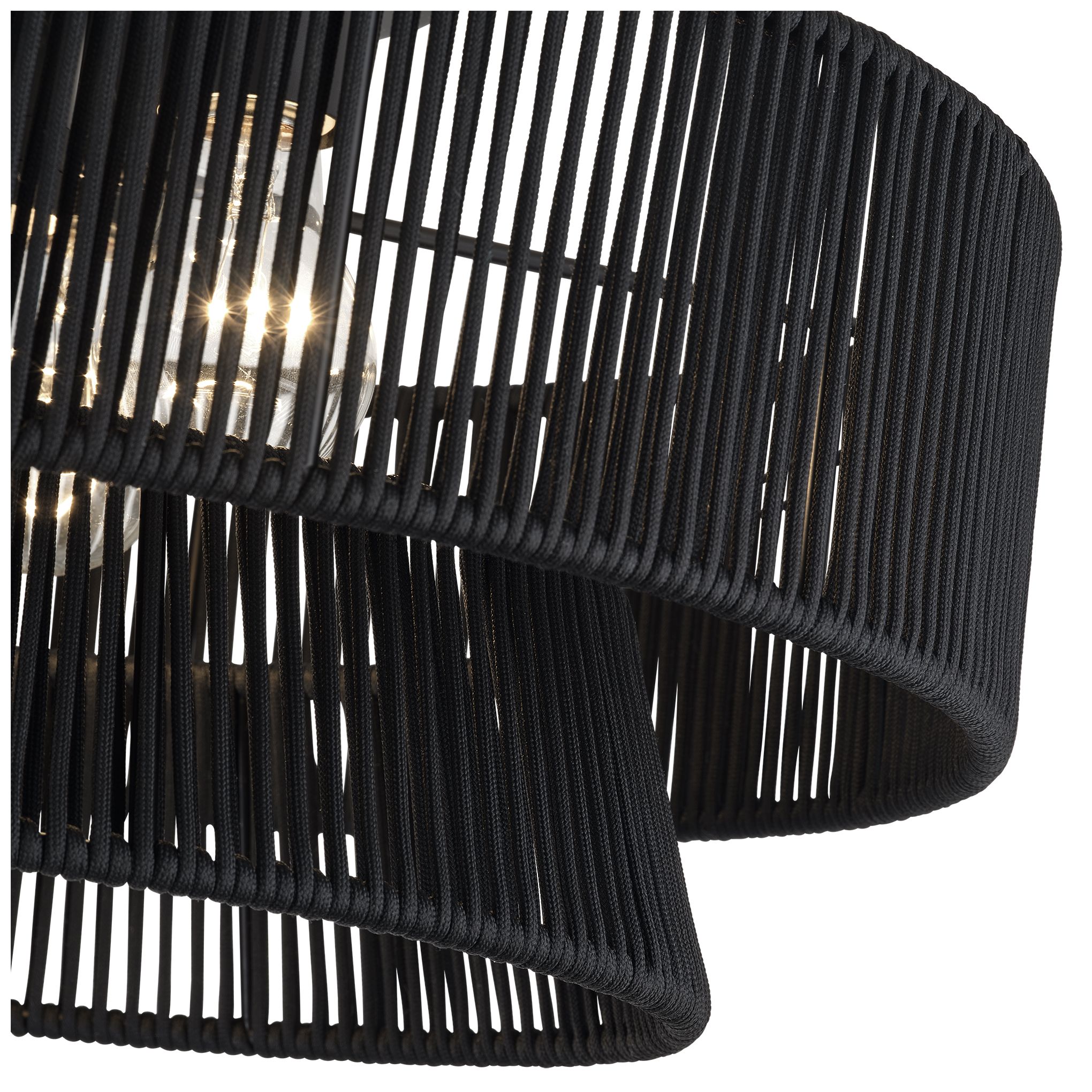 Image 7 Florell 3 Light Black Large Semi-Flush more views