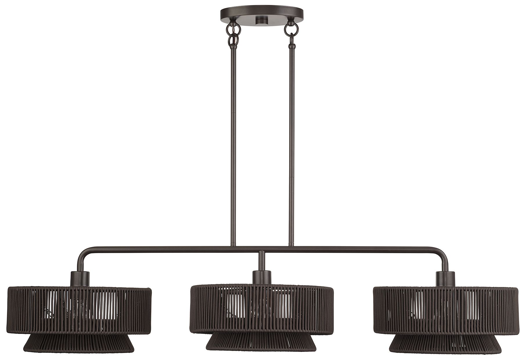 Image 3 Florell 3 Light English Bronze Extra Large Linear Chandelier more views
