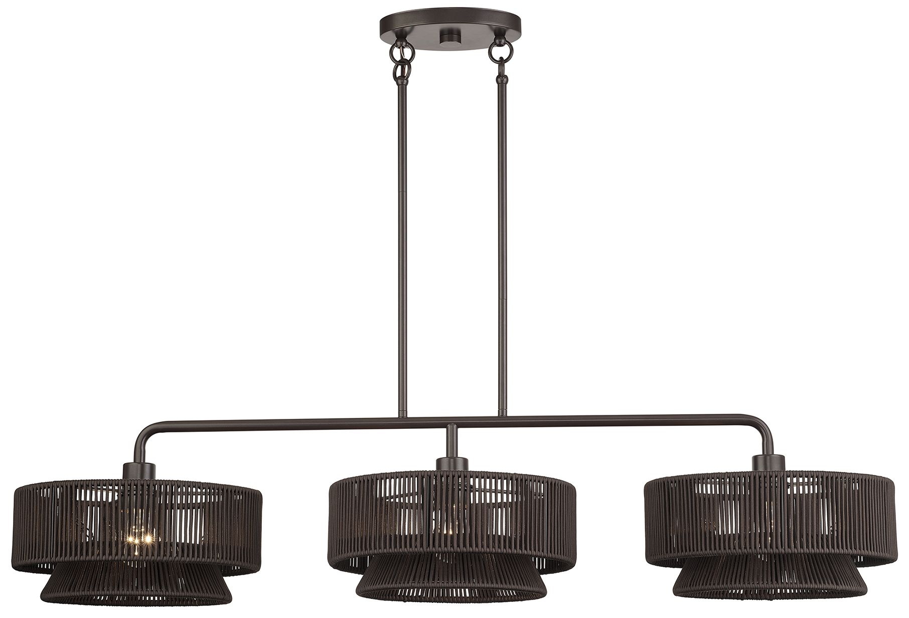 Image 5 Florell 3 Light English Bronze Extra Large Linear Chandelier more views