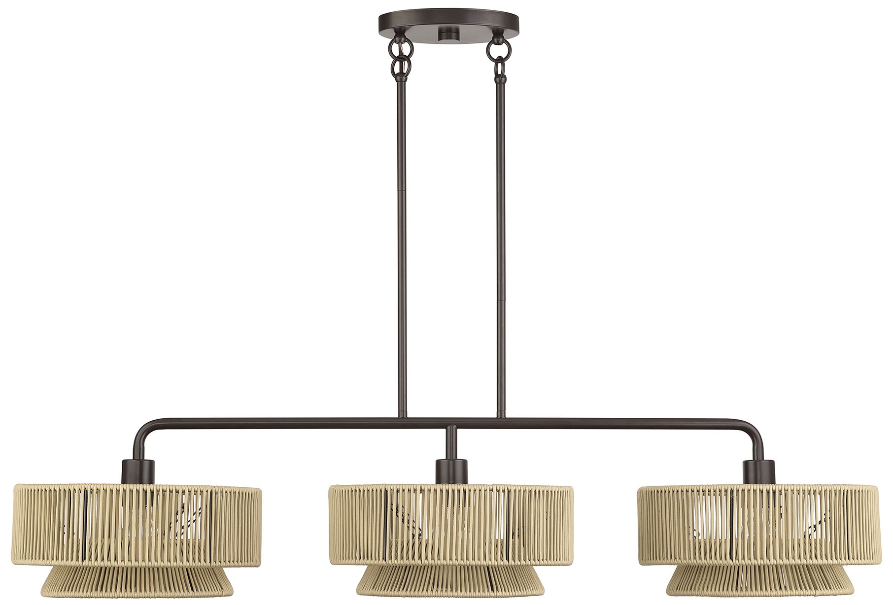 Image 3 Florell 3 Light English Bronze Extra Large Linear Chandelier more views