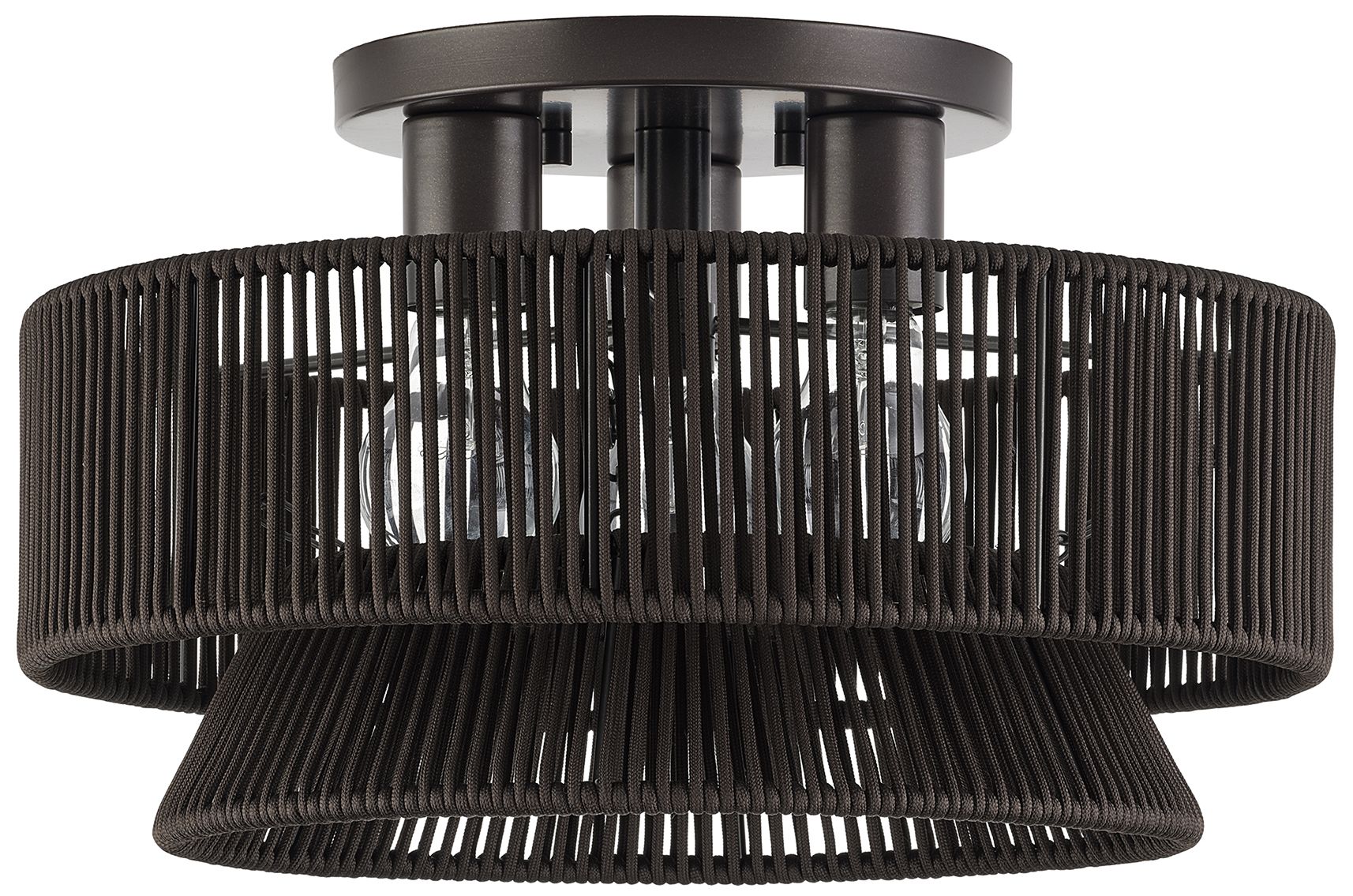 Image 3 Florell 3 Light English Bronze Large Semi-Flush more views