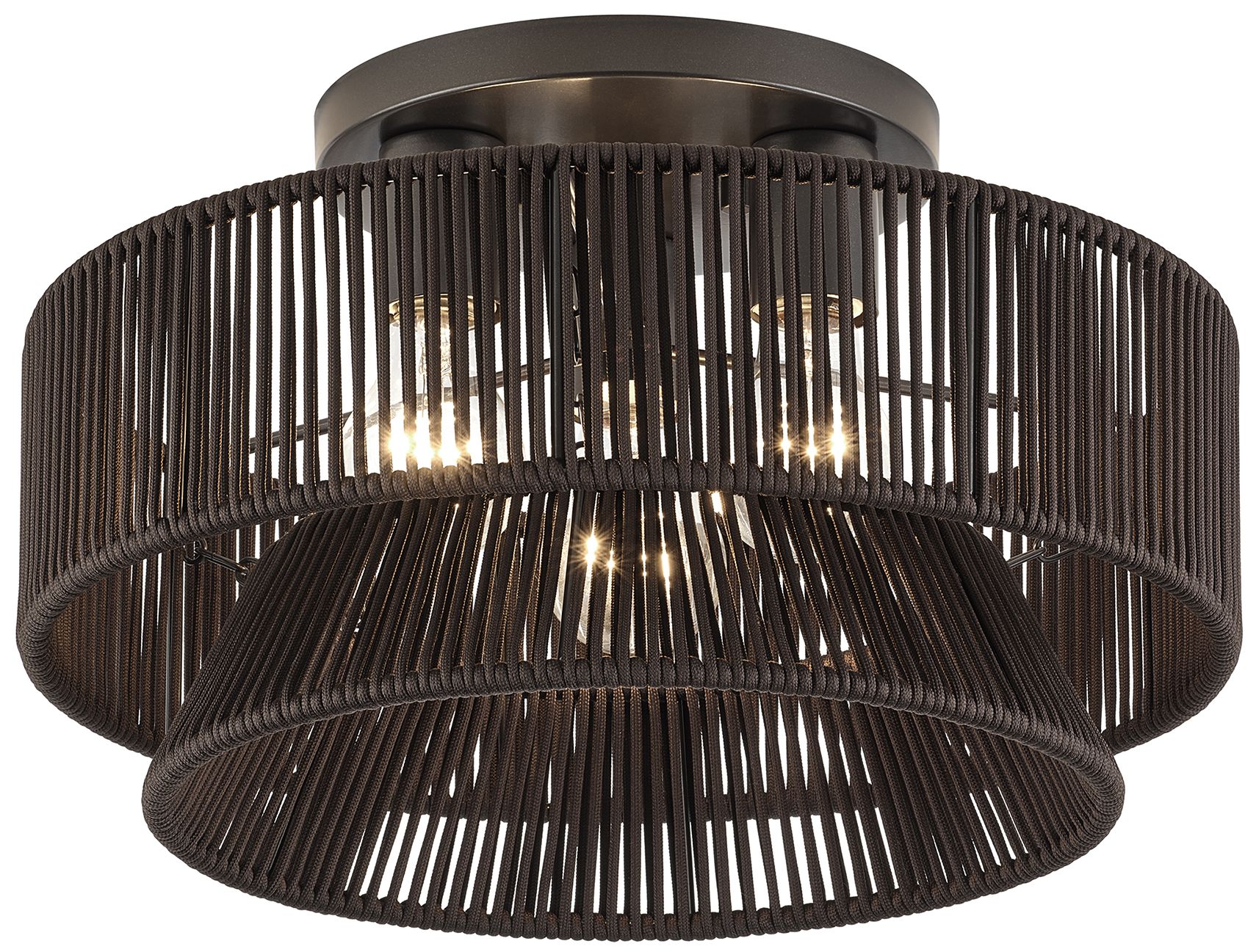 Image 5 Florell 3 Light English Bronze Large Semi-Flush more views