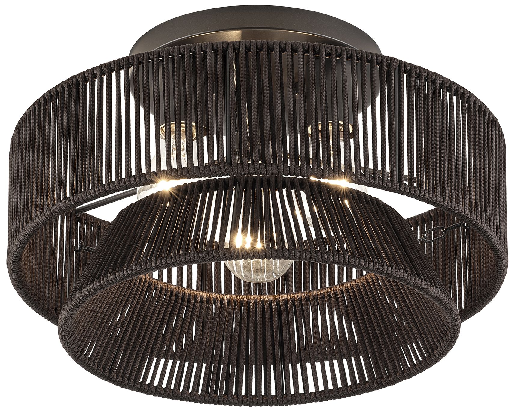 Image 6 Florell 3 Light English Bronze Large Semi-Flush more views