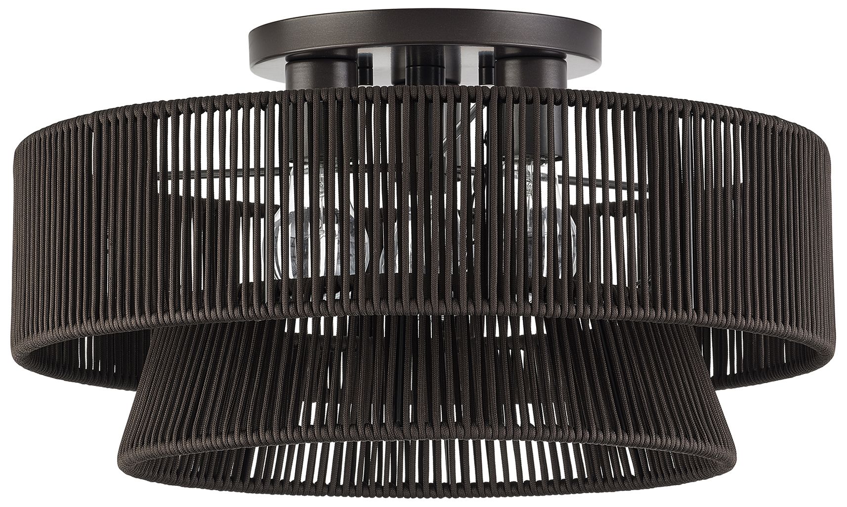 Image 3 Florell 3 Light English Bronze Large Semi-Flush more views