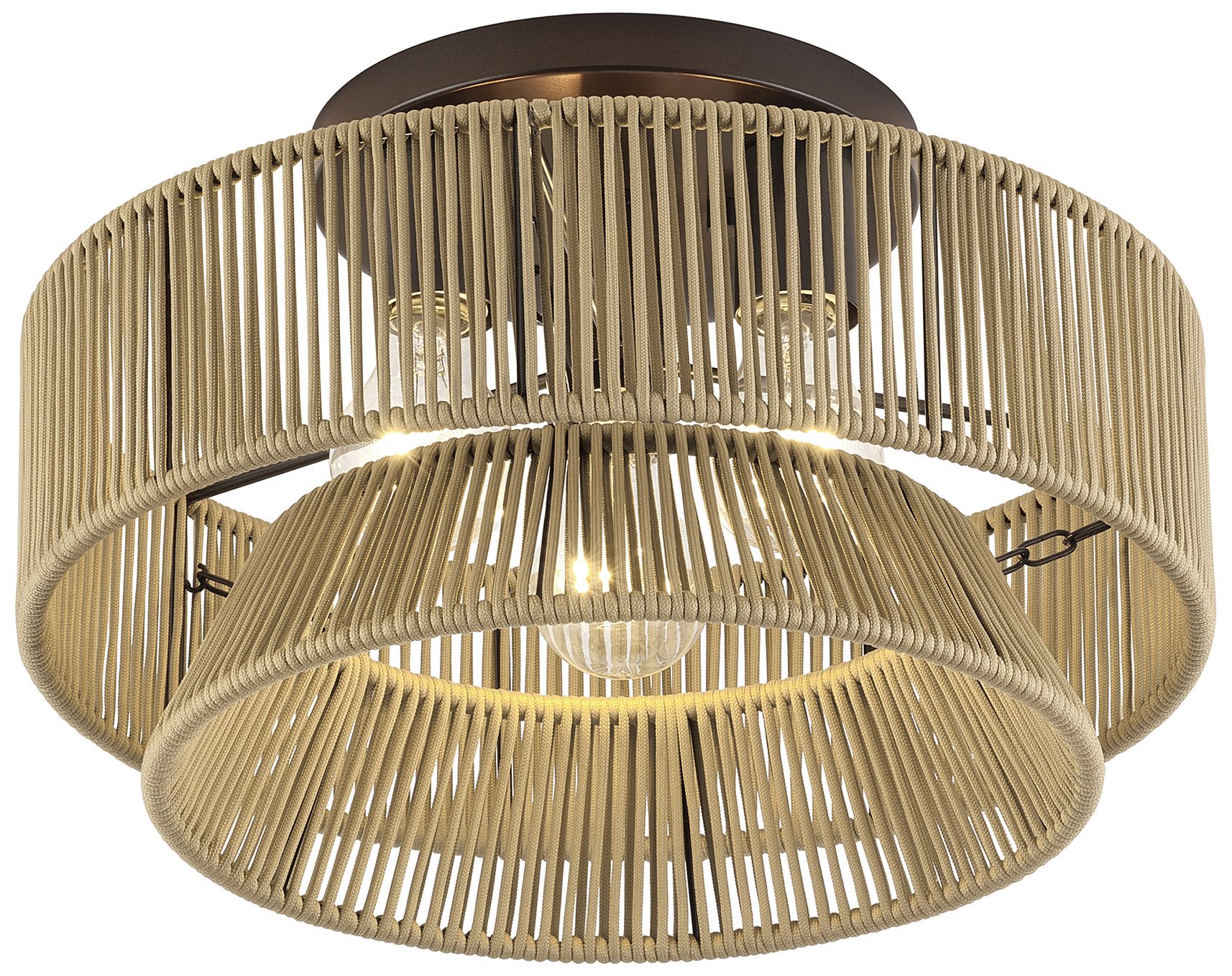 Image 6 Florell 3 Light English Bronze Large Semi-Flush more views