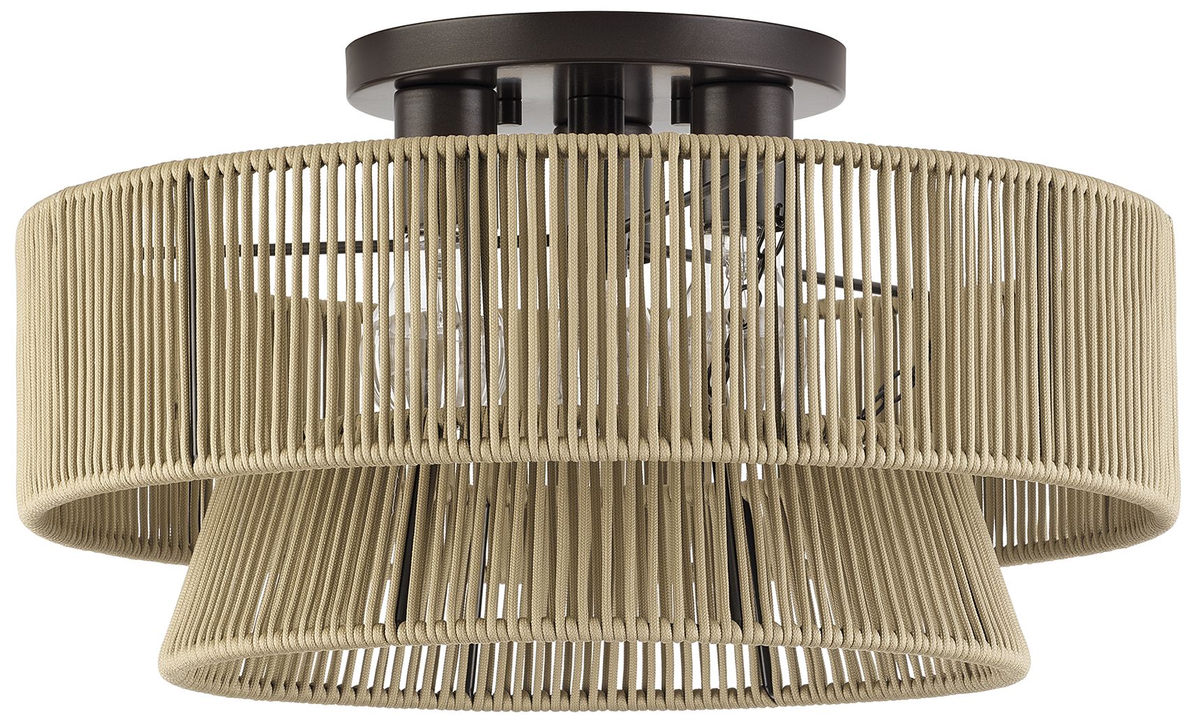 Image 3 Florell 3 Light English Bronze Large Semi-Flush more views