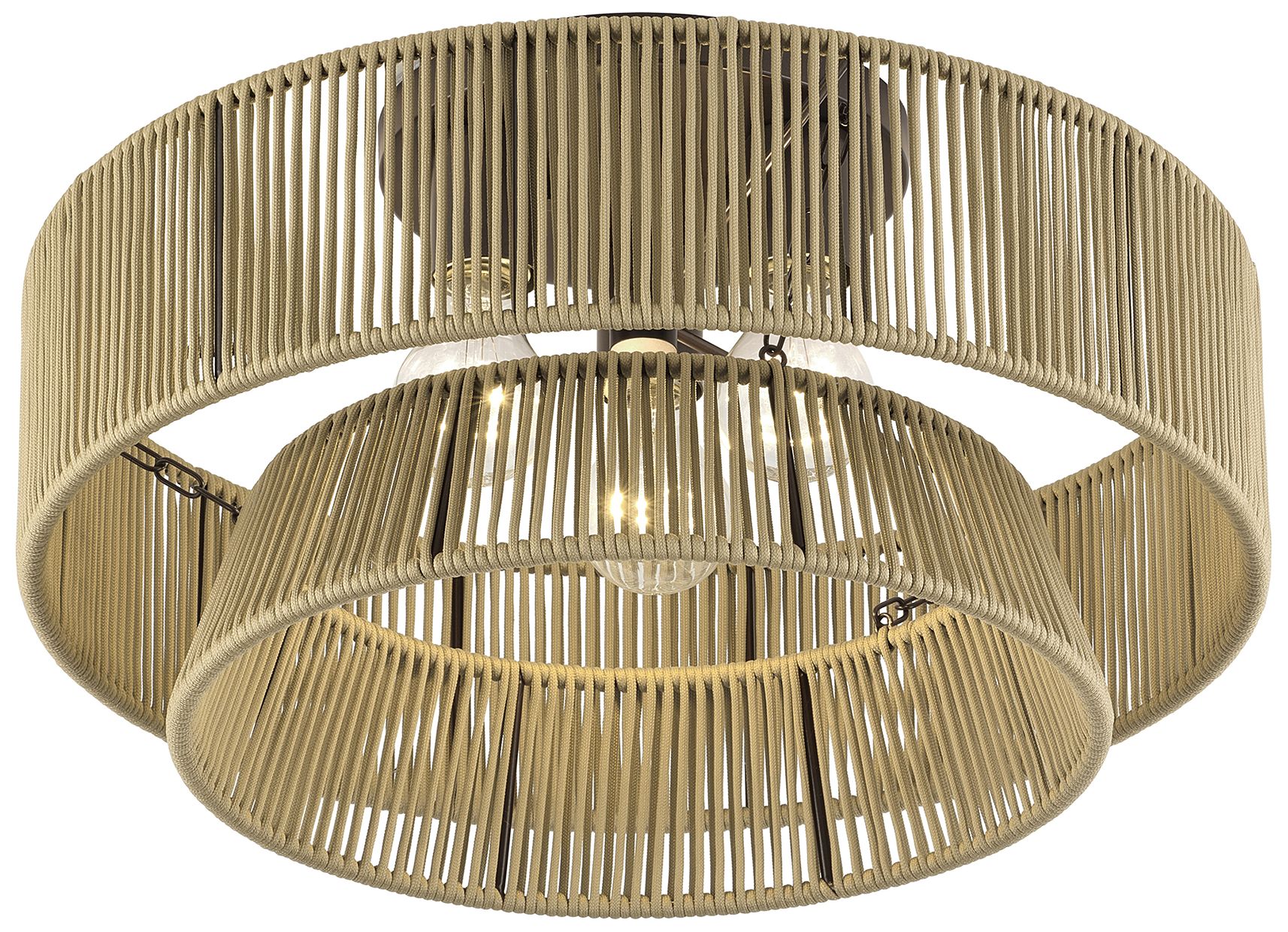Image 6 Florell 3 Light English Bronze Large Semi-Flush more views