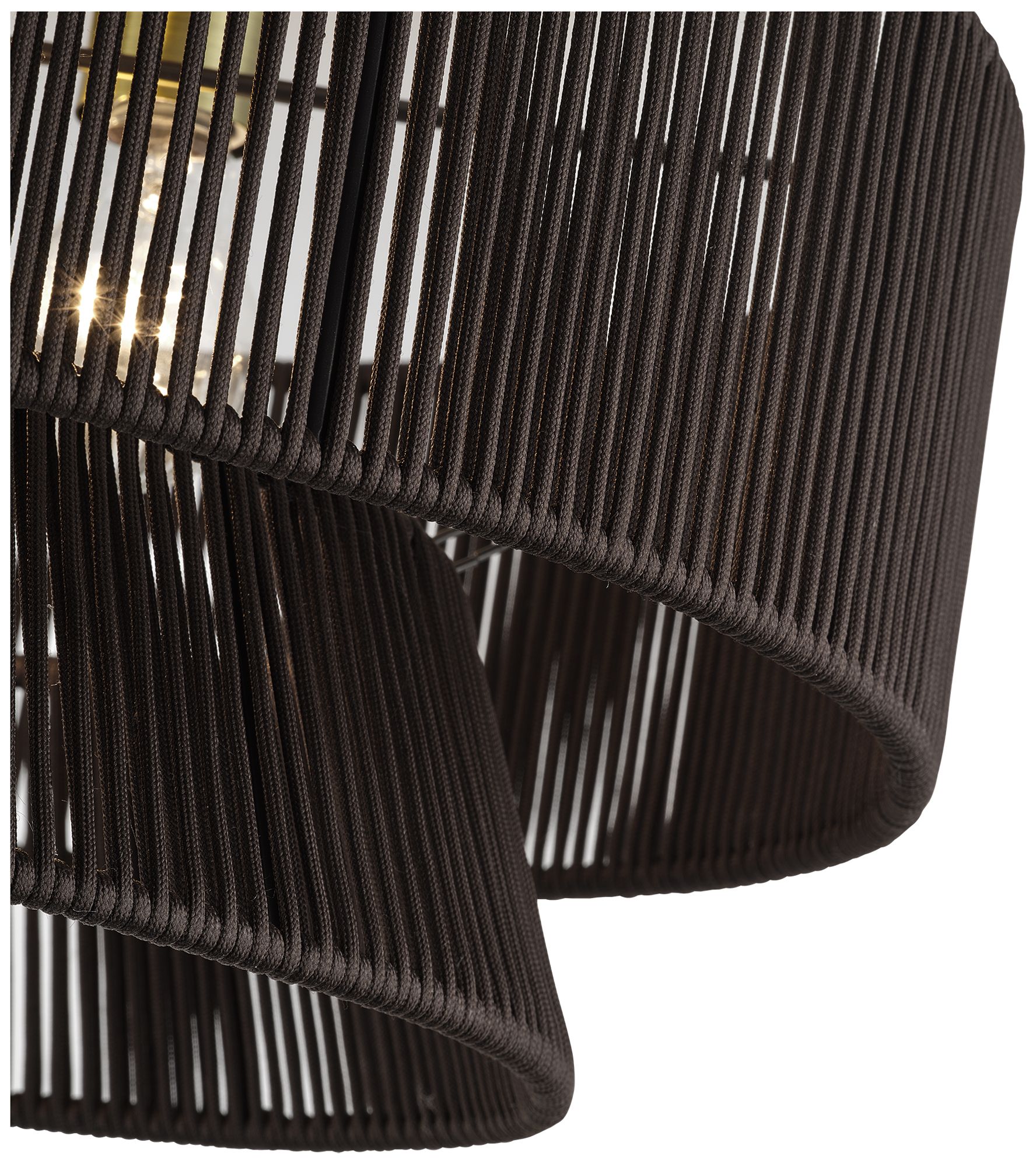 Florell 4 Light Antique Brass Extra Large Semi-Flush