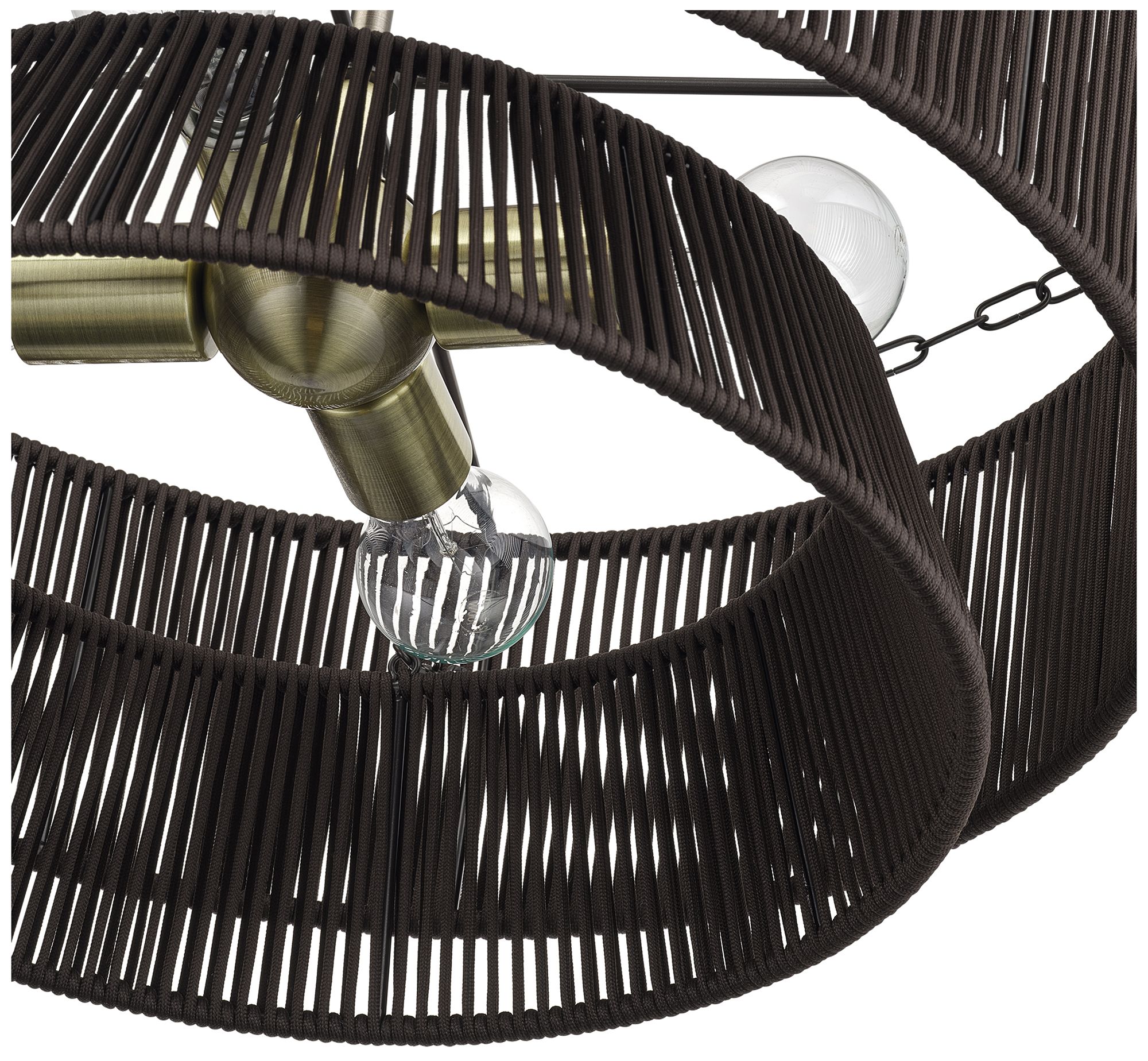 Image 6 Florell 4 Light Antique Brass Pendant Chandelier more views