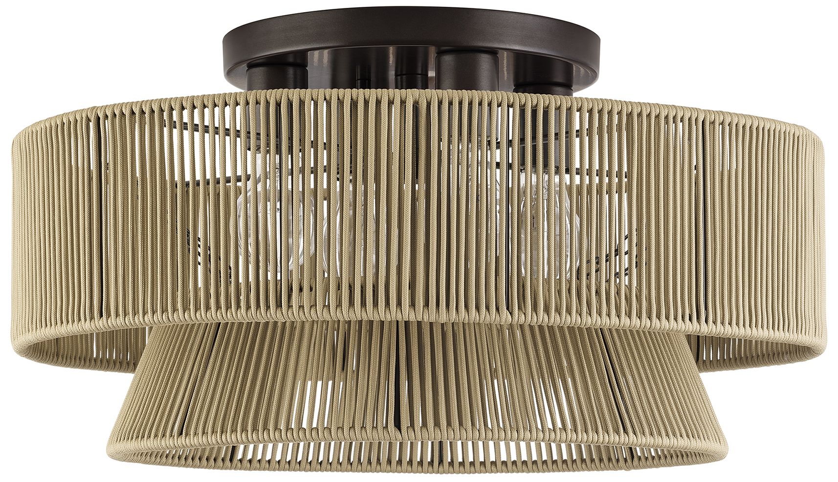 Image 3 Florell 4 Light English Bronze Extra Large Semi-Flush more views