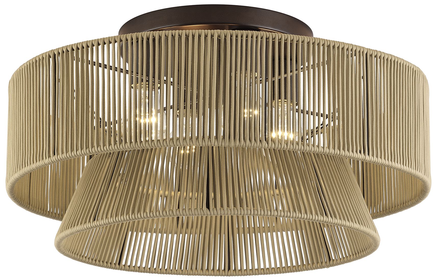 Image 5 Florell 4 Light English Bronze Extra Large Semi-Flush more views
